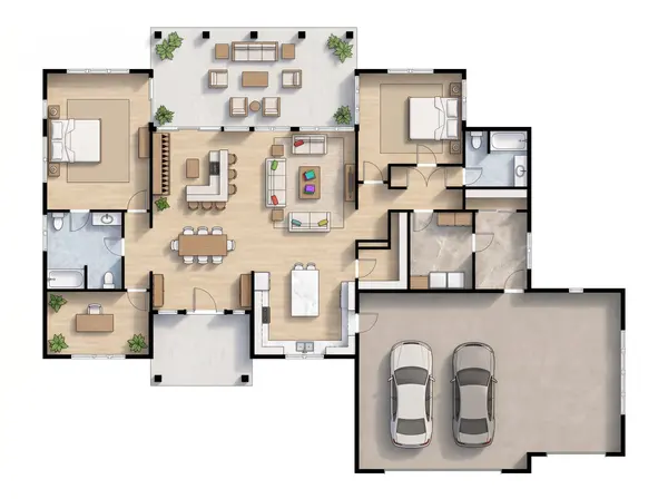 Bold 3-Bed Ranch Home floorplan