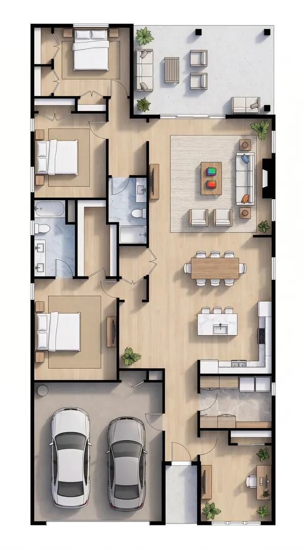 Spacious Bright 3-Bed Design floorplan