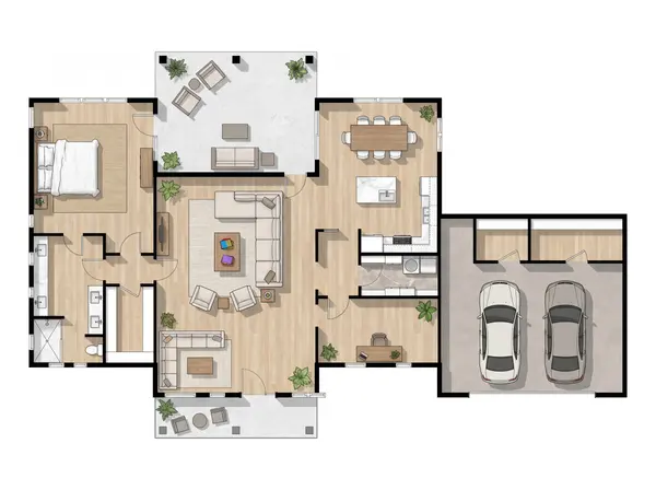 Bright 1-Bed House floorplan