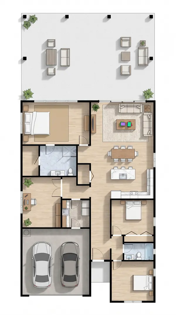 Bright 3-Bed House floorplan