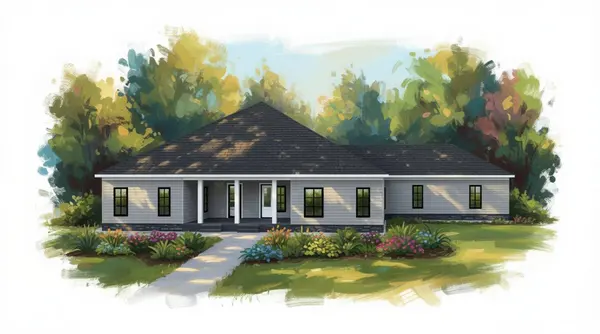 Bright 3-Bed with Spacious Porch exterior render