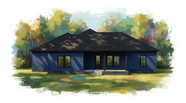 Spacious 6-Bed Dark Home exterior render