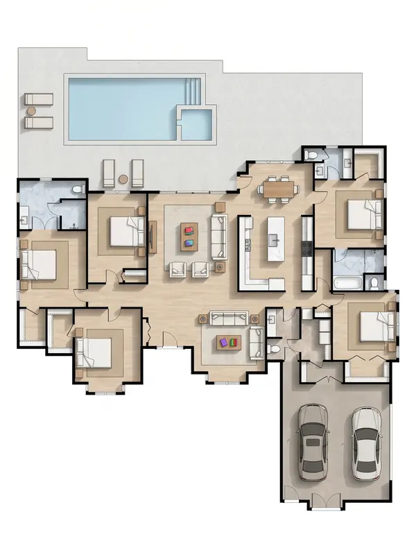 Bright 5-Bed Residence floorplan