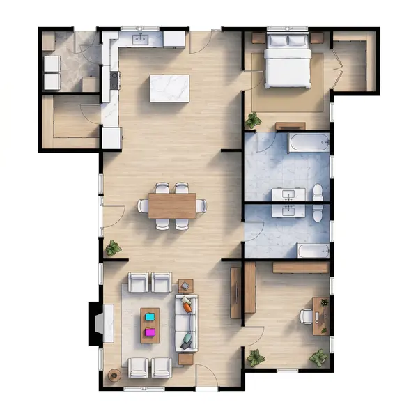 Bright 1-Bed Home floorplan