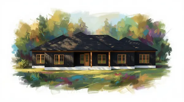 Sprawling 6-Bed Dark exterior render