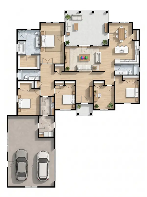 Spacious Bright 4-Bed floorplan