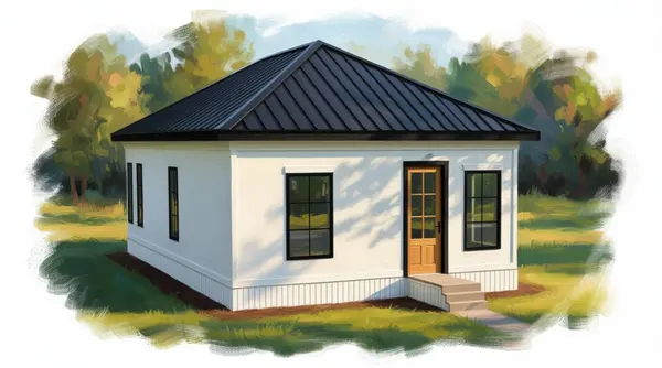 Bright 1-Bed House exterior render
