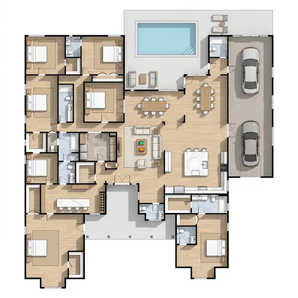 Sprawling Bright 6-Bed floorplan