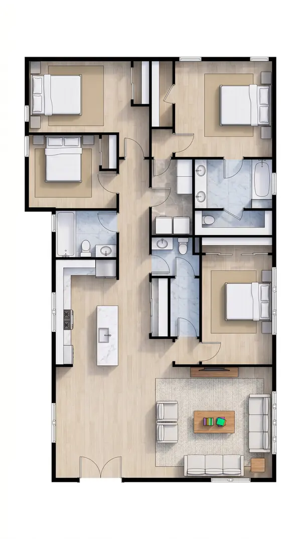 Bright 4-Bed House floorplan