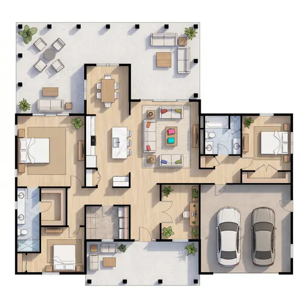 Bright 3-Bed Home floorplan
