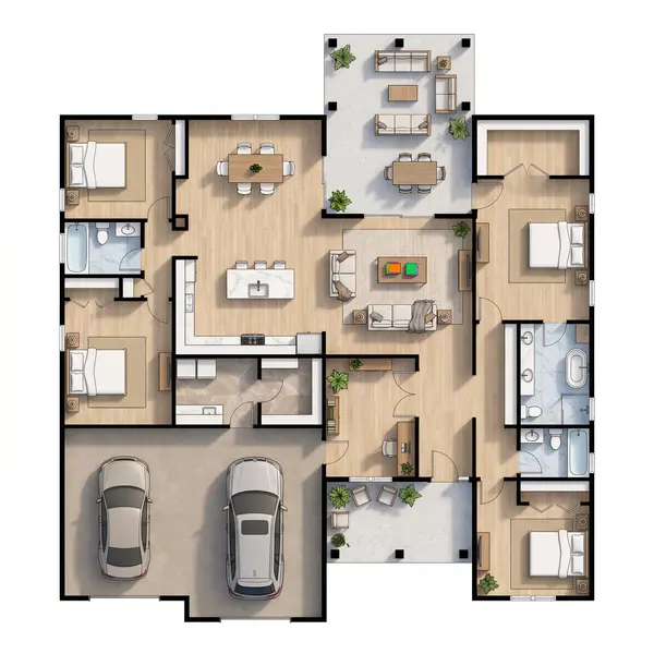 Spacious Bright 4-Bed floorplan