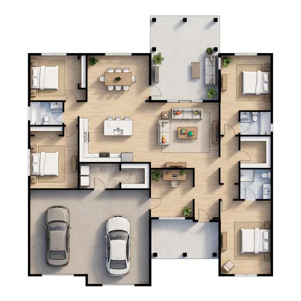 Bright 4-Bed House floorplan