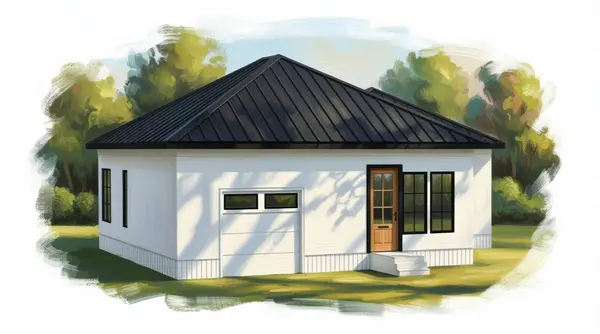 Compact Bright 1-Bed Home exterior render