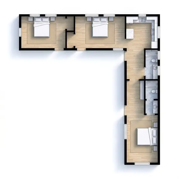 Cozy Earthy 3-Bed House floorplan