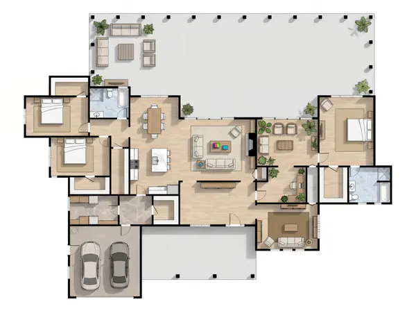Sprawling Earthy 3-Bed floorplan