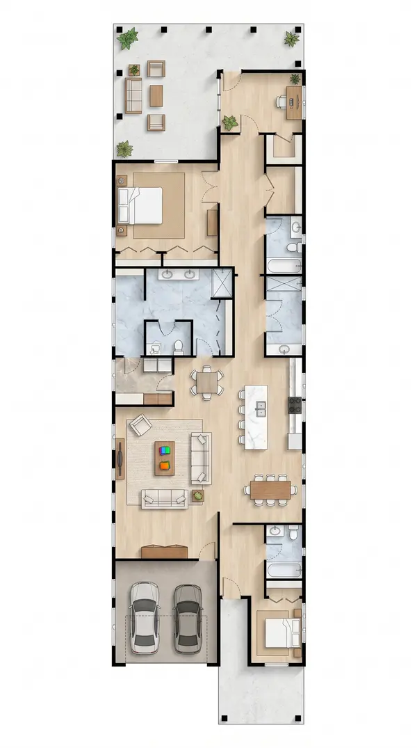 Sprawling Earthy 3-Bed floorplan