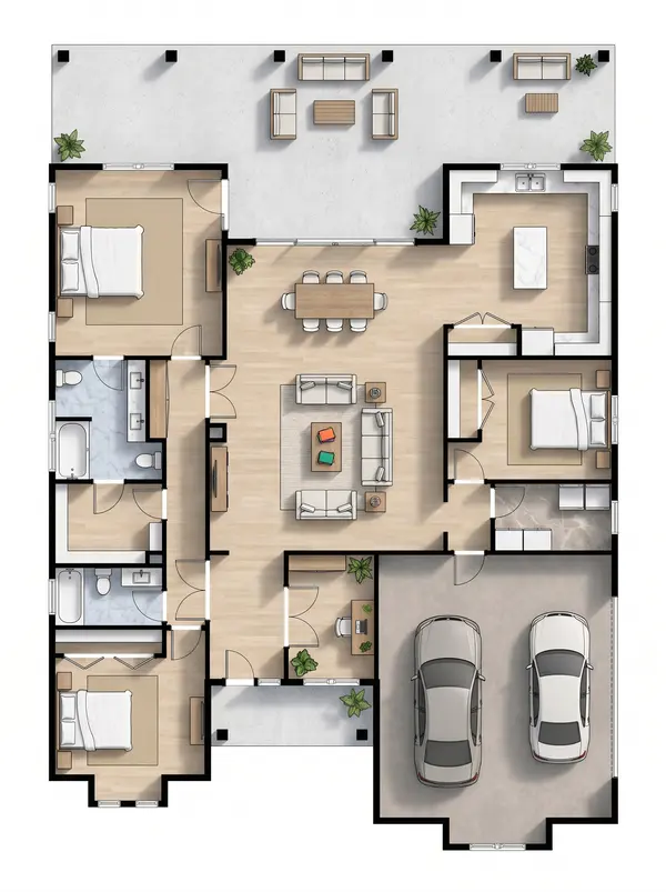 Bright 3-Bed Home floorplan