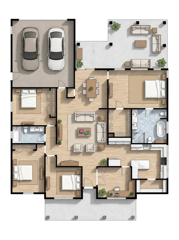 Bright 3-Bed House floorplan