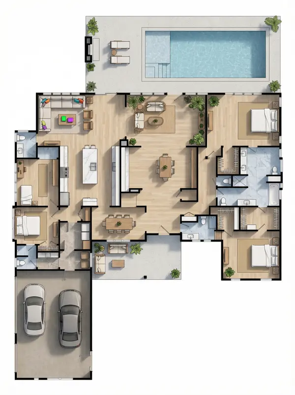 Bright 3-Bed Ranch floorplan