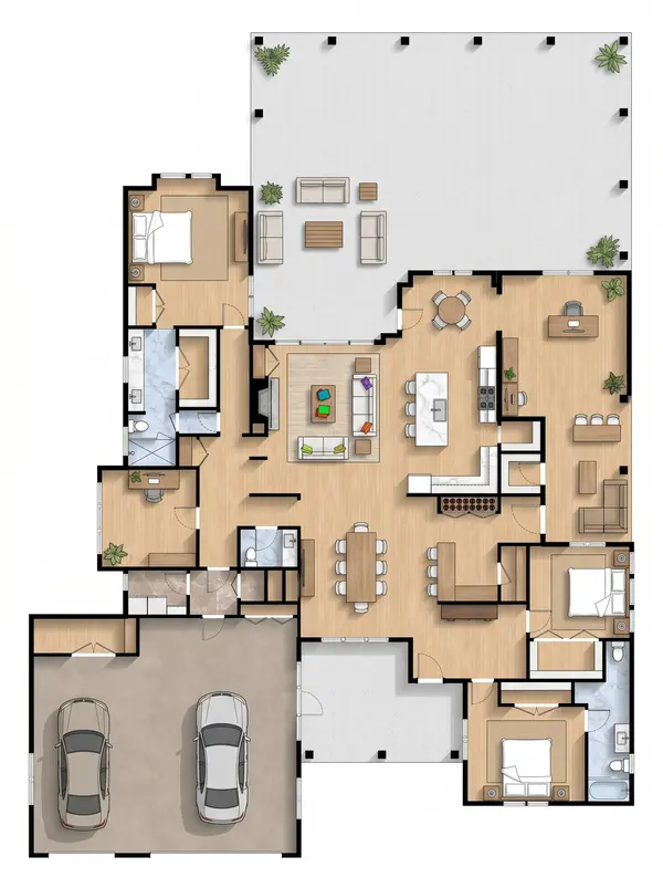 Spacious Dark 3-Bed House floorplan