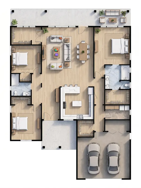 Spacious Bright 3-Bed Home floorplan