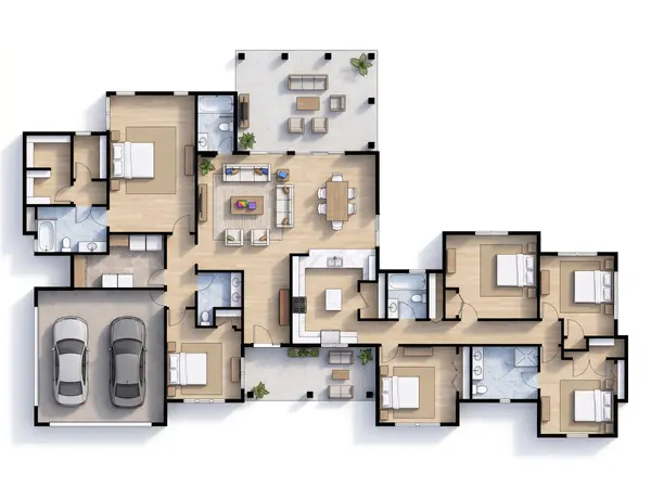Spacious Bright 6-Bed floorplan