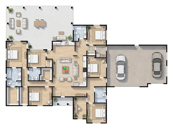 Bright Sprawling 6-Bed floorplan
