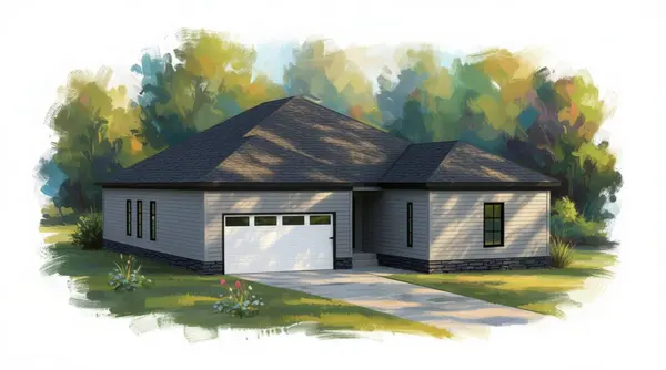 Spacious Dark 6-Bed House exterior render