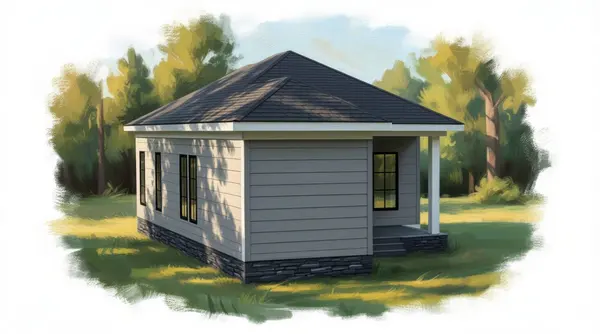 Compact 1-Bed Classic Home exterior render