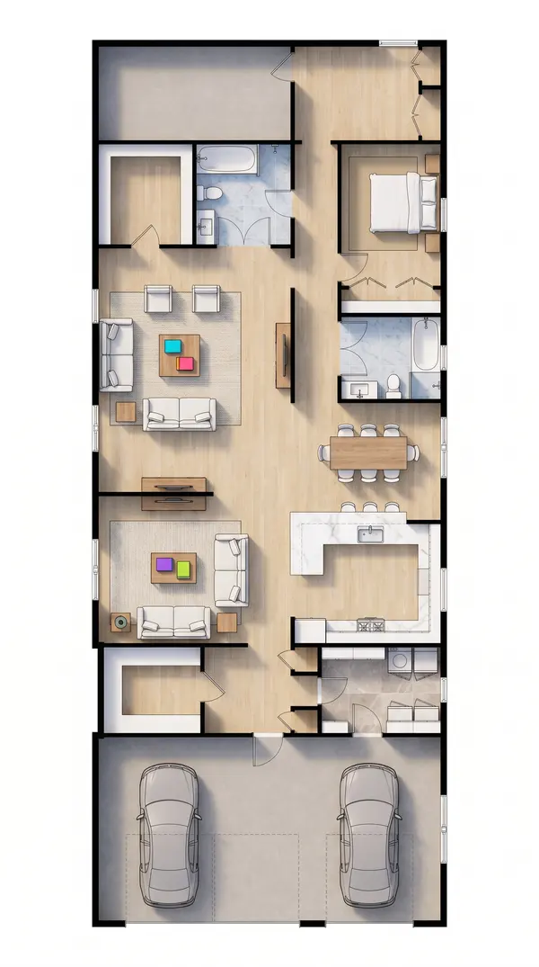 Spacious Classic 2-Bed House floorplan