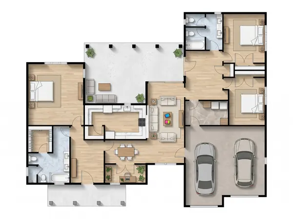 Spacious Bright 3-Bed floorplan