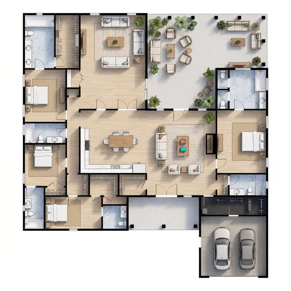 Spacious Bright 4-Bed Home floorplan