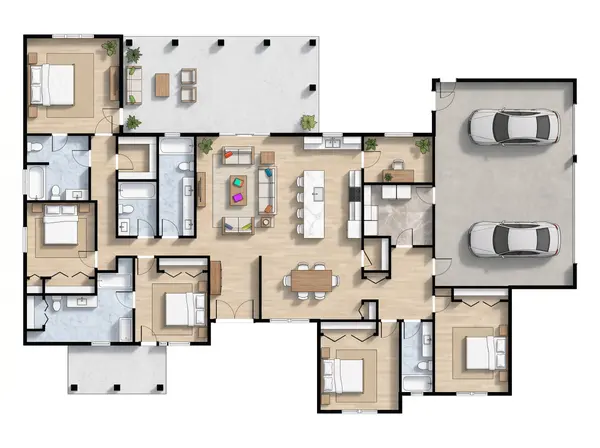 Bright 5-Bed House floorplan