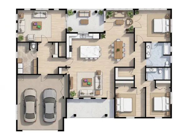 Spacious Earthy 3-Bed Home floorplan