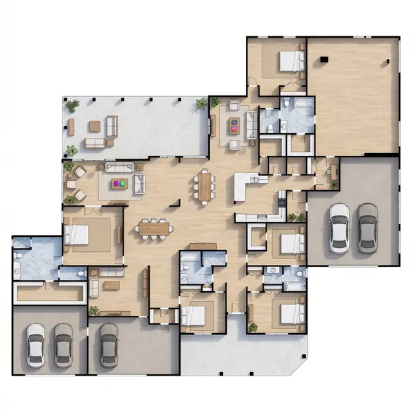 Sprawling Earthy 4-Bed Home floorplan