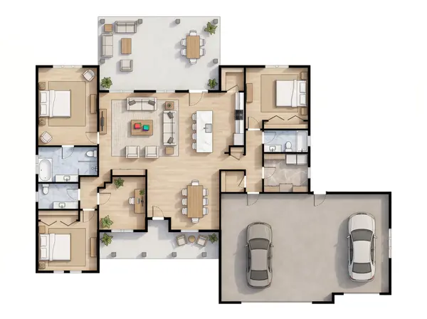 Spacious Bright 3-Bed floorplan