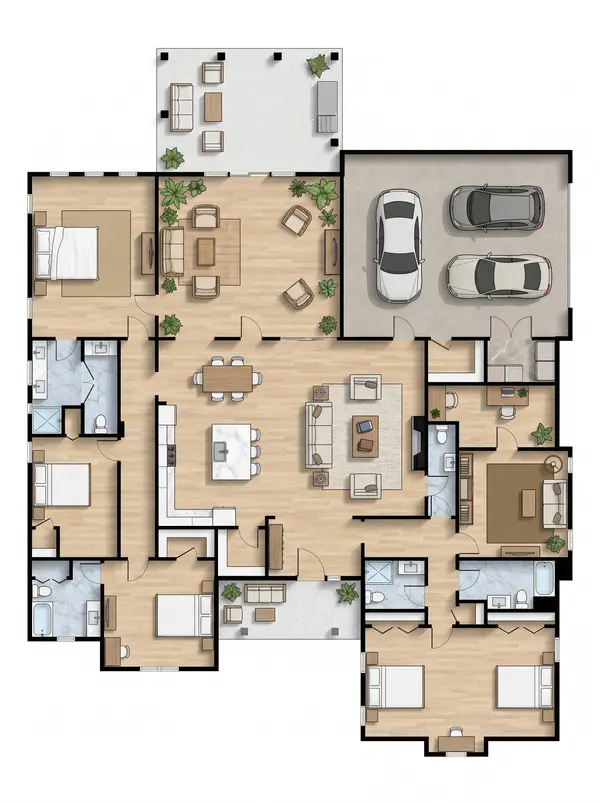 Natural 5-Bed House floorplan
