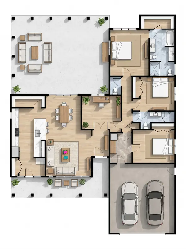 Natural 3-Bed House floorplan