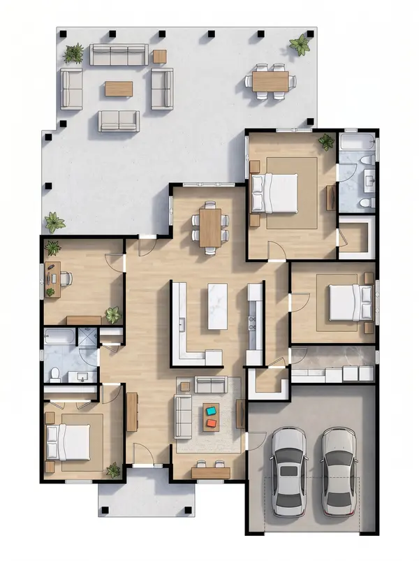 Spacious Earthy 3-Bed floorplan