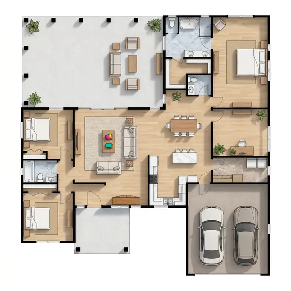 Spacious Bright 3-Bed House floorplan