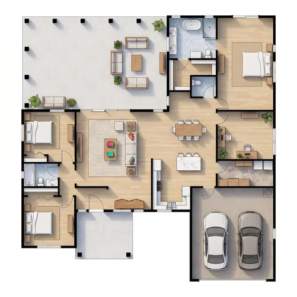 Bright 3-Bed House floorplan