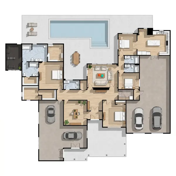 Dark 4-Bed House floorplan