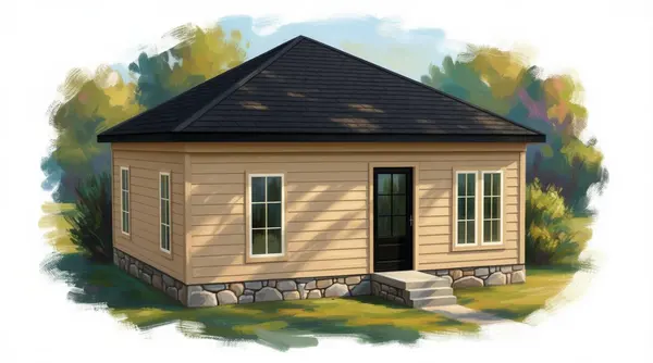 Cozy Earthy 2-Bed House exterior render