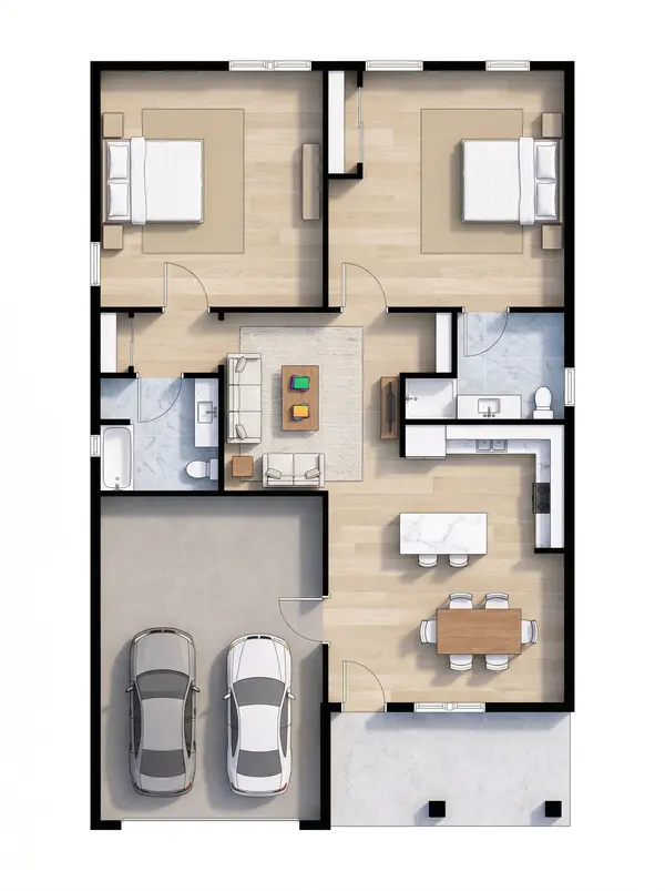 Compact Classic 2-Bed House floorplan
