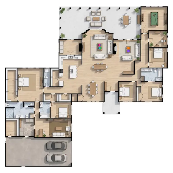 Sprawling Bright 4-Bed floorplan