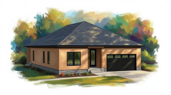Spacious Earthy 2-Bed exterior render