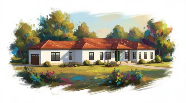 Bright 4-Bed Ranch exterior render