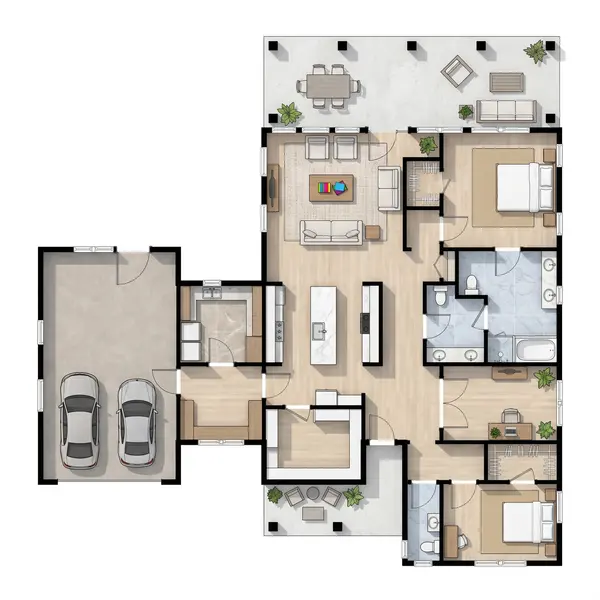 Bright 2-Bed Residence floorplan
