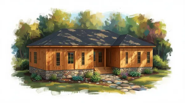 Natural 1-Bed Home exterior render