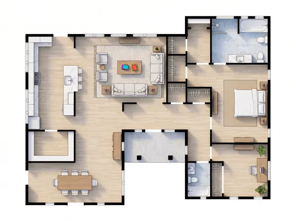 Natural 1-Bed Home floorplan